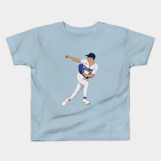 Walker Buehler Pitching Kids T-Shirt